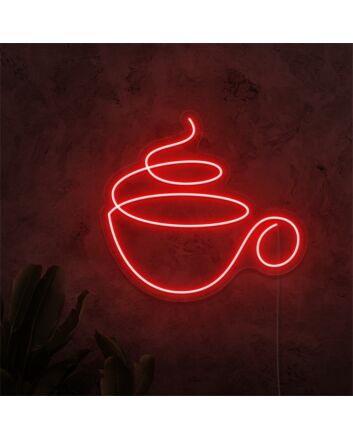 Brighten Up Your Café or Kitchen with the Coffee LED Neon Sign Sketch and Etch Us - Perfect for Home Decor or Coffee Shops.