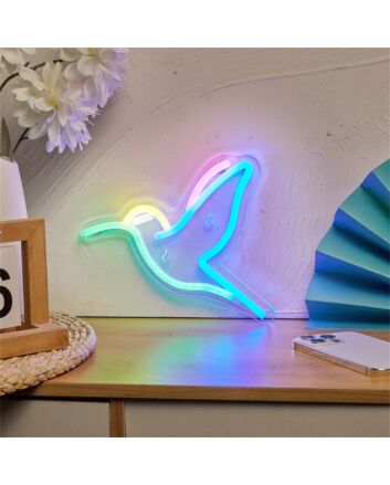 Add a Vibrant Touch to Your Bar, Bedroom, or Wedding with Colorful Birds LED Neon Sign.