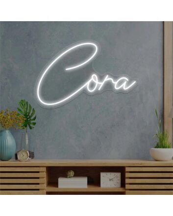 Brighten Up Your Space: Cora Name LED Neon Sign for Office, Store, and Special Occasions Decor.