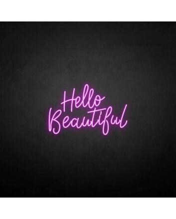 Hello beautiful neon sign