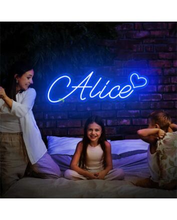 Brighten Your Space: Custom Alice LED Night Light Name LED Neon Sign for Bar, Wedding, and Home Ambiance Enhancement