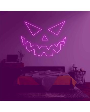 &#39;Evil face&#39; neon sign