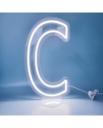 Brighten Up Your Space: Customized LED Neon Light Letter C LED Neon Sign for Home Decor, Office Ambiance, and Business Storefronts