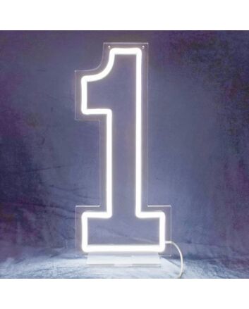 Celebrate in Style: Elevate Your Birthday, Wedding, and Event Ambiance with Customized LED Neon Light Number 1 Birthday LED Neon Sign.