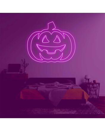 Pumpkin head2&#39; neon sign