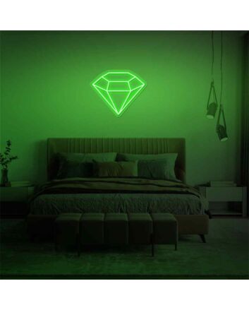 Brighten Your Space: Diamond LED Neon Sign for Home Decor, Office Ambiance, and Bar Highlights