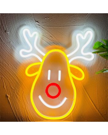 Brighten Your Space: Elk Head LED Neon Lamp for Home Decor, Offices, Bars, and Weddings