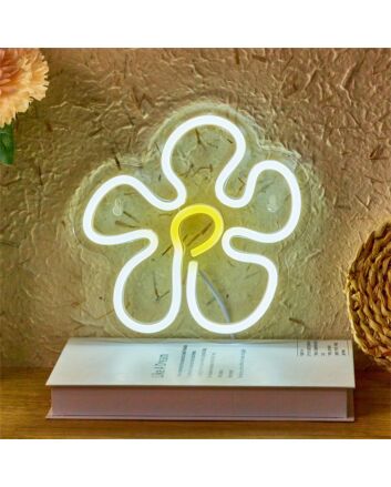 Brighten Your Space: Flower Back Panel LED Neon Light Perfect for Weddings, Home Decor, and Chic Bars.