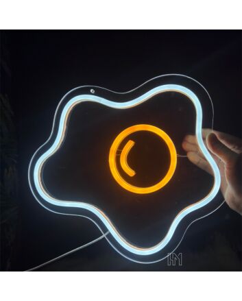 Brighten Up Your Kitchen, Diner, or Breakfast Nook with the Whimsical Fried Egg LED Neon Sign