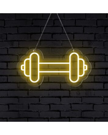 Elevate Your Gym, Office, or Home Gym Space with the Vibrant Gym Barbell LED Neon Sign