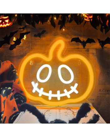 Halloween Pumpkin LED Neon Sign: Perfect for Spooky Home Decor, Themed Parties, and Festive Retail Displays