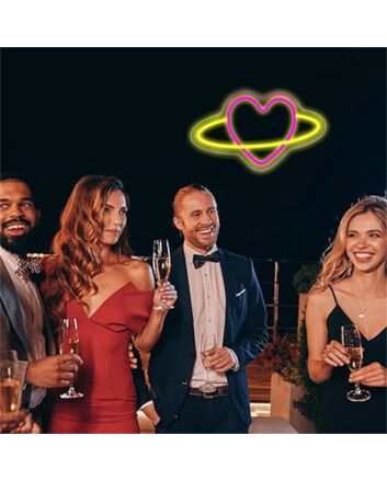 Add a Romantic Glow to Your Bedroom, Wedding, or Valentine's Celebration with Our Heart LED Neon Sign.