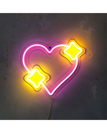 Brighten Your Special Moments: Heart Love LED Neon Sign for Weddings, Anniversaries, and Romantic Home Decor