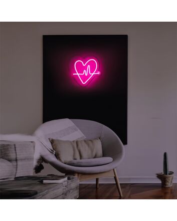 Brighten Up Your Love Space - Ideal for Weddings, Romantic Dinners, and Valentine&#039;s Day Decor with Heartbeat LED Heart Shaped LED Neon Sign.