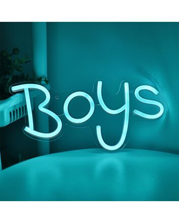 Brighten Up Your Bar, Man Cave, and Game Nights with Ice Blue Boys LED Neon Sign.