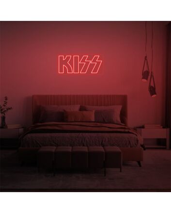 Brighten Up Your Rock-Inspired Space: Perfect for Bars, Music Lounges, and Home Decor with the Kiss Band LED Neon Sign.