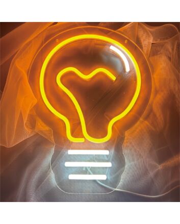 Brighten Your Space in Style: Lamp Bulb LED Neon Sign for Home Decor, Office Bliss, Storefront Chic, Bar Ambience &amp; Unforgettable Weddings and Parties.