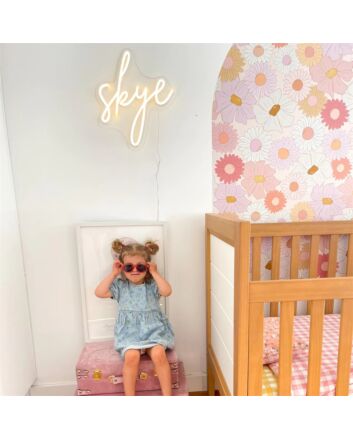 Add a personalized glow to your wedding, home, or bar with the LED Neon Name Skye With Heart LED Neon Sign.