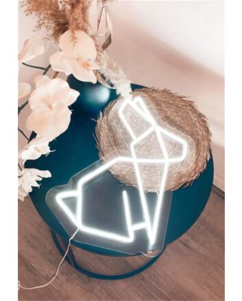 Brighten Up Your Space: From Home Decor to Store Windows with the LED Origami Bunny Neon Sign
