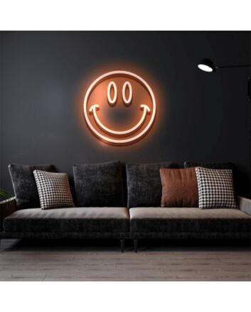Brighten Up Your Space: LED Wall Decor Smile Face LED Neon Sign Perfect for Home, Office, Bars, and Celebrations.