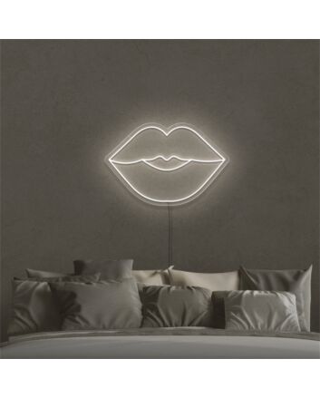 Brighten Up Your Bar, Party, or Bedroom with the Playful Glow of Lips LED Neon Sign Sketch and Etch Us.