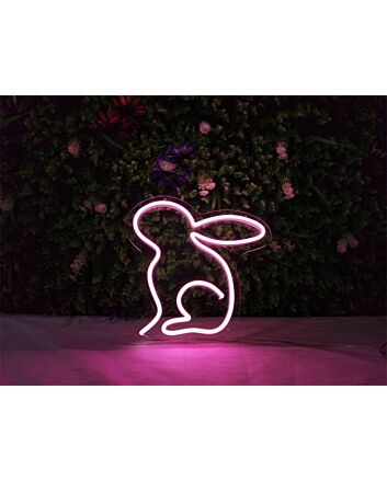 Brighten Your Child&#039;s Bedroom or Next Easter Celebration with the Mini Bunny Rabbit LED Neon Sign.