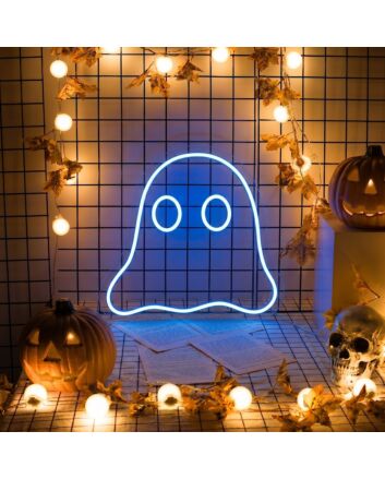 Add a Spooky Glow to Your Halloween Celebrations and Kid's Rooms with the Mini Ghost LED Neon Sign.