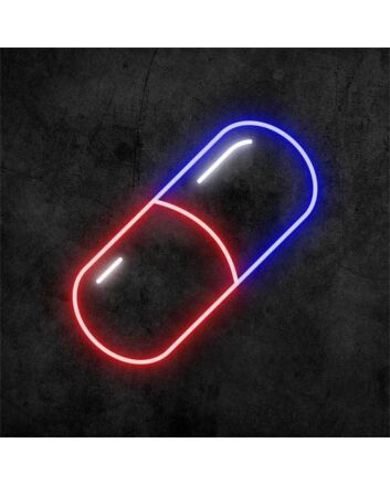Brighten Up Your Pharmacy, Bar, or Home Decor with the Vibrant Neon Light Symbol For Pills.