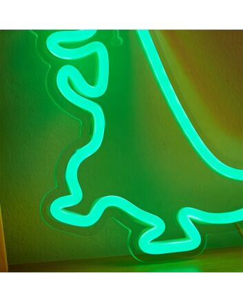 Brighten Your Space: Dinosaur Neon Sign Perfect for Home Decor, Bars, and Children&#039;s Rooms.
