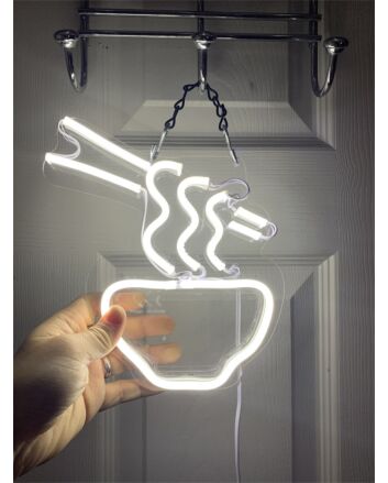 Brighten Up Your Kitchen, Ramen Shop, or Man Cave with the Neon Sign Ramen Custom Garage Sign.