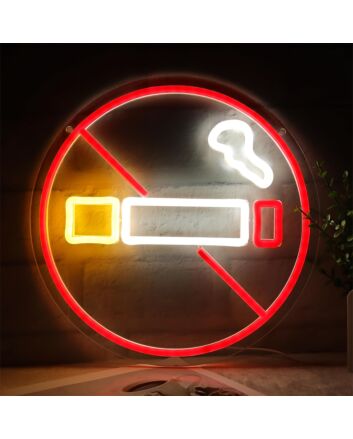 Brighten Your Bar, Office, or Storefront Elegantly: No Smoking LED Neon Sign for a Classy Reminder