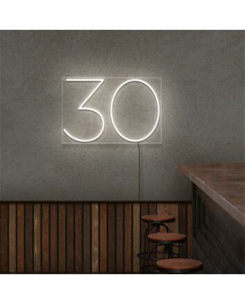 Celebrate Milestone Birthdays and Anniversaries with the Number 30 LED Neon Sign - Perfect for Parties, Home Decor, and Gift Ideas