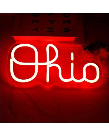 Brighten Up Your Space: Ohio State LED Neon Signs Wall Sign Perfect for Office, Bar, and Game Room Decor.