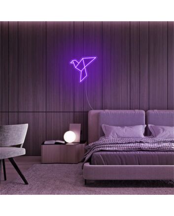 Brighten Up Your Space: Paper Crane LED Neon Sign, Perfect for Home Decor, Office Ambiance, and Celebratory Events.