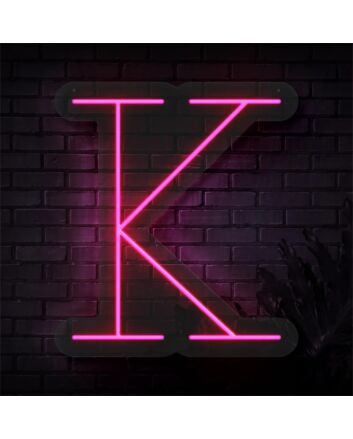 Brighten Your Space: Personalized Initial Letter K LED Neon Sign Ideal for Weddings, Bars, and Home Decor