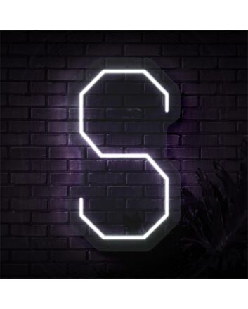 Brighten Your Space - Perfect for Weddings, Bars, and Home Decor with the Personalized Initial Letter S LED Neon Sign.