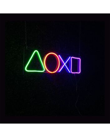 Elevate Your Gaming Room or Bar Ambiance with the Playstation Buttons LED Neon Sign.