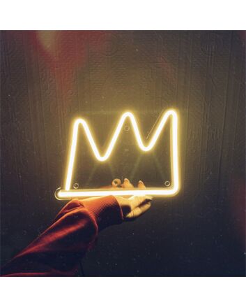 Enhance your home, office, or bar ambiance with the regal glow of the Primitive Crown LED Neon Sign.