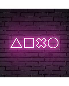 Elevate Your Gaming Room, Man Cave, or Party Ambience with the Controller Buttons Neon Sign For Gamers.