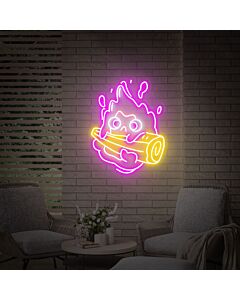 Bring your gaming sanctuary and favorite anime to life with the Anime Fire Sign Gaming Sign Wall Art Decor Handmade Neon Gifts - perfect for home decor, office vibes, or your next cosplay event.