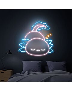 Brighten Your Bedroom or Celebrate in Style: Sleeping Axolotl Neon Light Kawaii Led Neon Sign Wall Decoration, Perfect for Home Decor, Office Spaces, or Birthday Gifts.