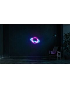 Double ring planet LED neon sign