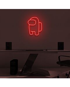 Space Adventure Awaits with Among Us Crewmate Neon Display