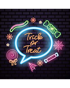 Cutie Trick Or Treat Neon Sign