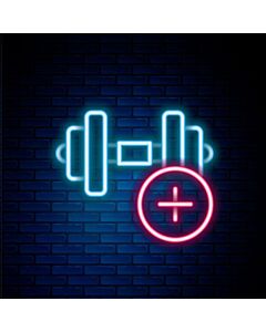 Glowing Barbell Neon Sign For Gym
