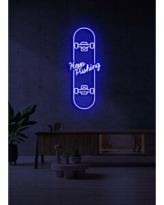 Keep Pushing LED Neon Inspiration for Determination and Resilience