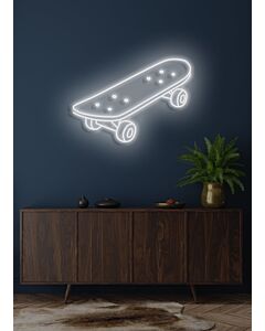 Skateboard Neon Dynamic Display Capturing the Spirit of Adventure and Freedom