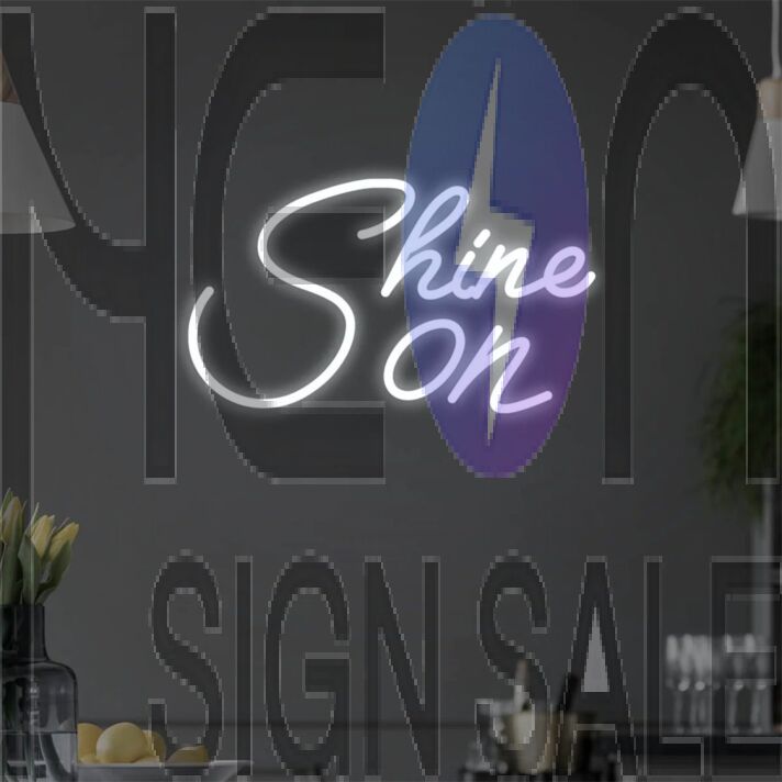 Brighten up your bar, office, or wedding ambiance with the Shine On LED Neon Sign.