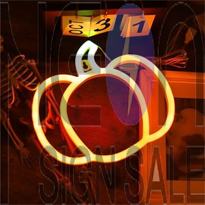 Elevate Your Thanksgiving Ambiance: Perfect Pumpkin LED Neon Sign for Home, Office, and Festive Gatherings.