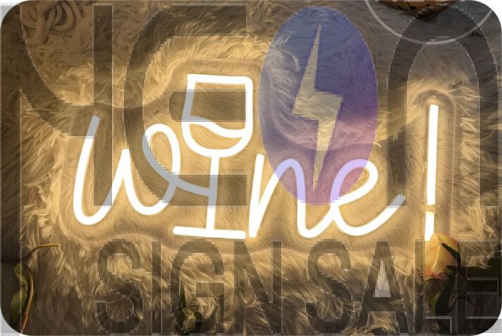 Brighten Your Bar, Home, or Wedding Celebration with the Wine LED Neon Sign.